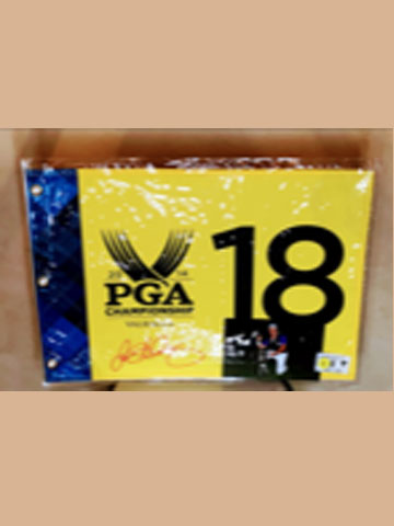 Signed PGA 18th Hole Flag